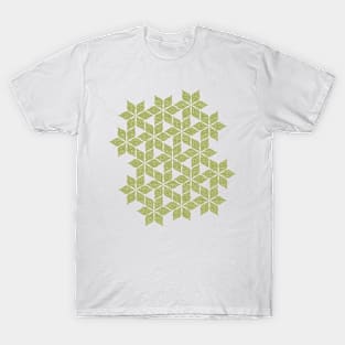 Geometric Pattern Green on Green T-Shirt